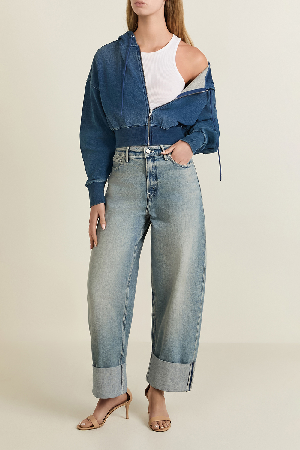 סווטשירט קפוצ'ון קרופ